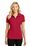 Port Authority Ladies Pinpoint Mesh Zip Polo | Rich Red