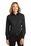 Port Authority Ladies Long Sleeve Easy Care Shirt | Black/ Light Stone