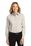 Port Authority Ladies Long Sleeve Easy Care Shirt | Light Stone/ Classic Navy