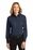 Port Authority Ladies Long Sleeve Easy Care Shirt | Navy/ Light Stone