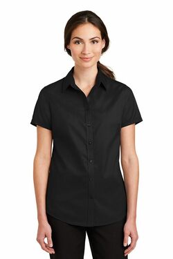 Port Authority Ladies Short Sleeve SuperPro Twill Shirt