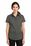 Port Authority Ladies Short Sleeve SuperPro Twill Shirt | Sterling Grey