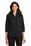 Port Authority Ladies 3/4-Sleeve SuperPro Twill Shirt | Black