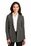 Port Authority Interlock Cardigan | Charcoal Heather/ Medium Heather Grey