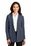 Port Authority Interlock Cardigan | Estate Blue Heather/ Charcoal Heather