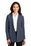 Port Authority Interlock Cardigan | Estate Blue Heather/ Charcoal Heather