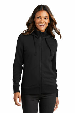 Port Authority Ladies Smooth Fleece Hooded Jacket