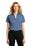 Port Authority  Ladies Heathered Silk Touch  Performance Polo | Moonlight Blue Heather
