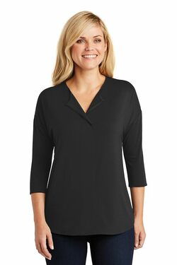 Port Authority Ladies Concept 3/4-Sleeve Soft Split Neck Top