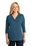 Port Authority Ladies Concept 3/4-Sleeve Soft Split Neck Top | Dusty Blue