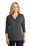 Port Authority Ladies Concept 3/4-Sleeve Soft Split Neck Top | Grey Smoke