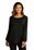 Port Authority  Ladies Luxe Knit Jewel Neck Top | Deep Black