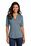 Port Authority  Ladies Stretch Heather Open Neck Top | Regatta Blue/ Gusty Grey