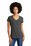 New Era  Ladies Heritage Blend V-Neck Tee | Black Heather