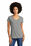 New Era  Ladies Heritage Blend V-Neck Tee | Shadow Grey Heather