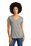 New Era  Ladies Heritage Blend V-Neck Tee | Light Graphite Twist