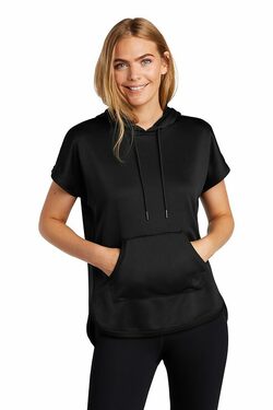 New Era  Ladies Performance Terry Short Sleeve Hoodie