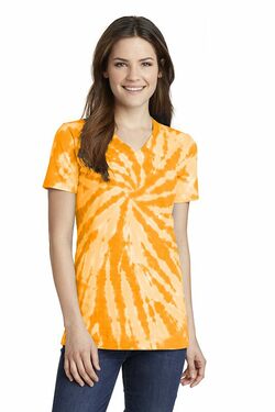 Port & Company Ladies Essential Tie-Dye V-Neck Tee