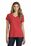 Port & Company  Ladies Fan Favorite  Blend V-Neck Tee | Bright Red Heather
