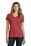 Port & Company  Ladies Fan Favorite  Blend V-Neck Tee | Team Cardinal Heather