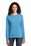 Port & Company Ladies Long Sleeve 5.4-oz 100% Cotton T-Shirt | Aquatic Blue
