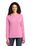 Port & Company Ladies Long Sleeve 5.4-oz 100% Cotton T-Shirt | Candy Pink
