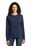 Port & Company Ladies Long Sleeve 5.4-oz 100% Cotton T-Shirt | Navy