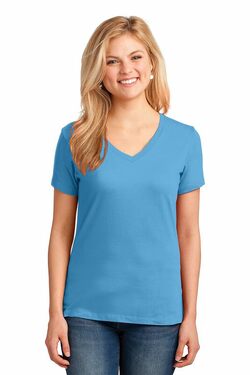 Port & Company Ladies 5.4-oz 100% Cotton V-Neck T-Shirt