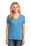 Port & Company Ladies 5.4-oz 100% Cotton V-Neck T-Shirt | Aquatic Blue