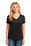 Port & Company Ladies 5.4-oz 100% Cotton V-Neck T-Shirt | Jet Black