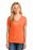 Port & Company Ladies 5.4-oz 100% Cotton V-Neck T-Shirt | Neon Orange