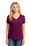 Port & Company Ladies 5.4-oz 100% Cotton V-Neck T-Shirt | Raspberry