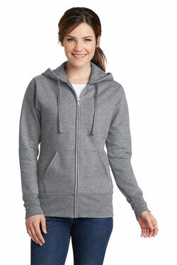 Port & Company Ladies Classic Full-Zip Hooded Sweatshirt