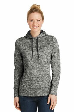 Sport-Tek Ladies PosiCharge Electric Heather Fleece Hooded Pullover