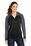 Sport-Tek Ladies Sport-Wick Varsity Fleece Full-Zip Hooded Jacket | Black/ Dark Smoke Grey