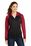 Sport-Tek Ladies Sport-Wick Varsity Fleece Full-Zip Hooded Jacket | Black/ Deep Red