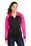Sport-Tek Ladies Sport-Wick Varsity Fleece Full-Zip Hooded Jacket | Black/ Neon Pink