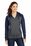 Sport-Tek Ladies Sport-Wick Varsity Fleece Full-Zip Hooded Jacket | Dark Smoke Grey/ Navy