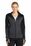 Sport-Tek Ladies Tech Fleece Colorblock Full-Zip Hooded Jacket | Black/ Graphite Heather/ Black