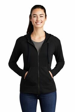 Sport-Tek  Ladies PosiCharge  Tri-Blend Wicking Fleece Full-Zip Hooded Jacket