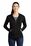 Sport-Tek  Ladies PosiCharge  Tri-Blend Wicking Fleece Full-Zip Hooded Jacket | Black Triad Solid