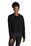 Sport-Tek  Ladies PosiCharge  Tri-Blend Wicking Fleece Crop Hooded Pullover | Black Triad Solid