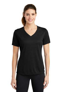 Sport-Tek Ladies PosiCharge RacerMesh V-Neck Tee