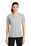 Sport-Tek Ladies PosiCharge RacerMesh V-Neck Tee | Silver