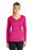 Sport-Tek Ladies Long Sleeve PosiCharge Competitor V-Neck Tee | Pink Raspberry