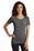 Sport-Tek  Ladies PosiCharge  Tri-Blend Wicking Scoop Neck Raglan Tee | Dark Grey Heather