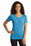 Sport-Tek  Ladies PosiCharge  Tri-Blend Wicking Scoop Neck Raglan Tee | Pond Blue Heather