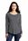 Sport-Tek  Ladies PosiCharge  Long Sleeve Tri-Blend Wicking Scoop Neck Raglan Tee | Dark Grey Heather