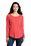 Sport-Tek  Ladies PosiCharge  Long Sleeve Tri-Blend Wicking Scoop Neck Raglan Tee | True Red Heather