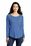 Sport-Tek  Ladies PosiCharge  Long Sleeve Tri-Blend Wicking Scoop Neck Raglan Tee | True Royal Heather